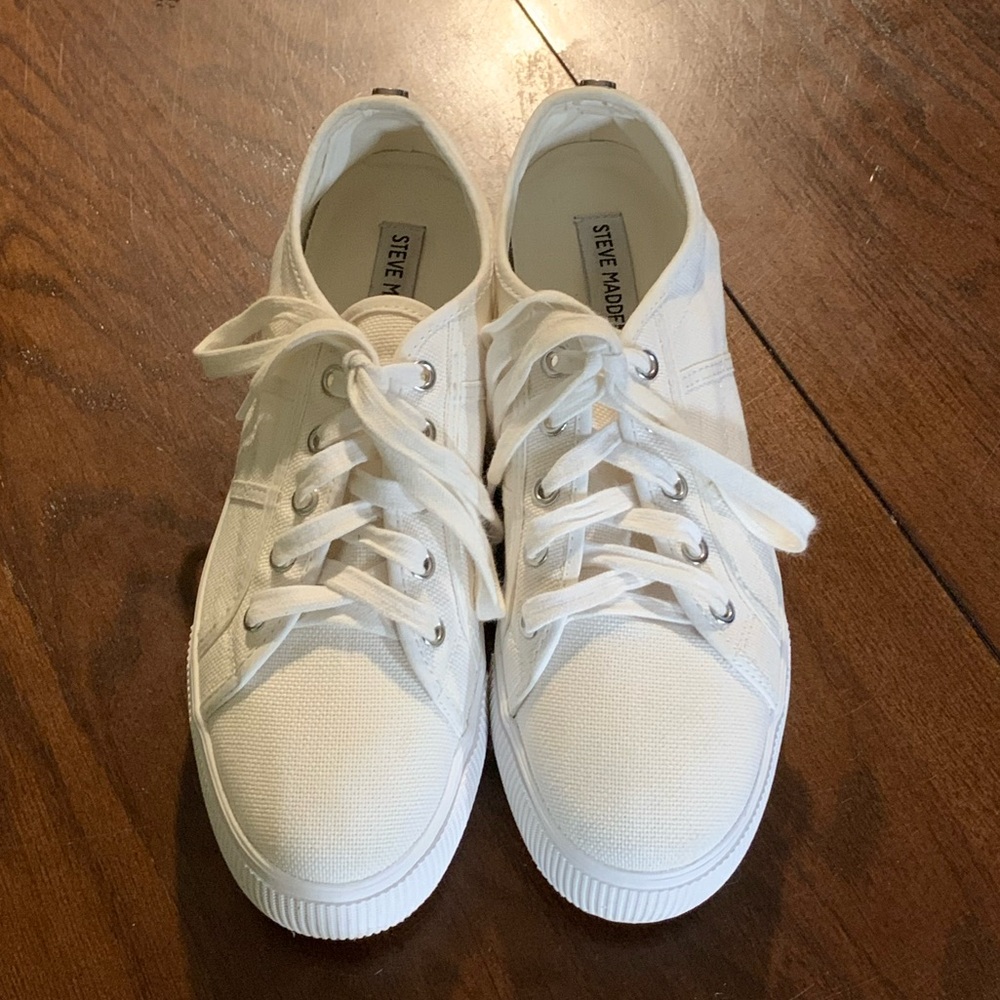 Steve Madden Elore White Platform Sneakers